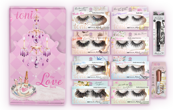 The Love Box bundle 8 pairs of lashes 2 eyelash glues